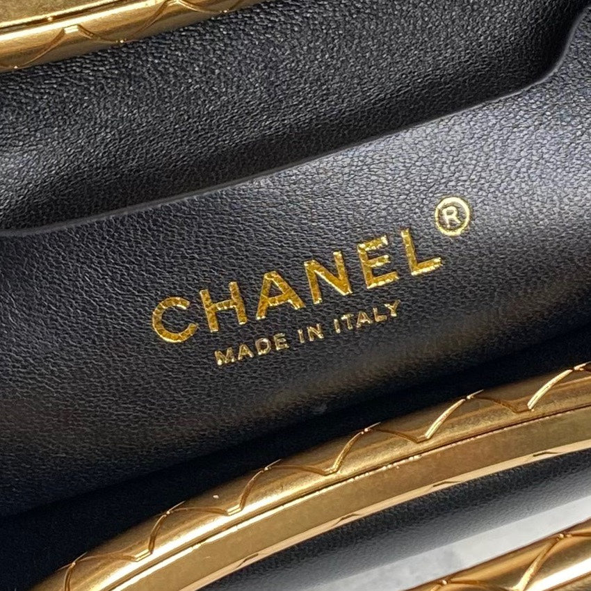 CHANEL LAMBSKIN GOLD TONE