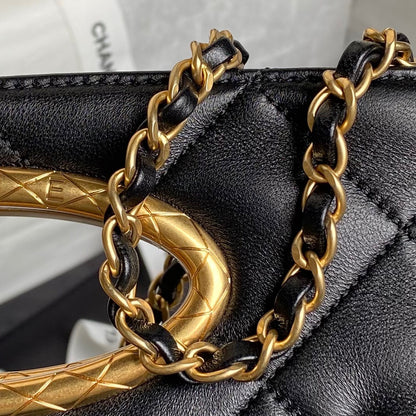 CHANEL LAMBSKIN GOLD TONE