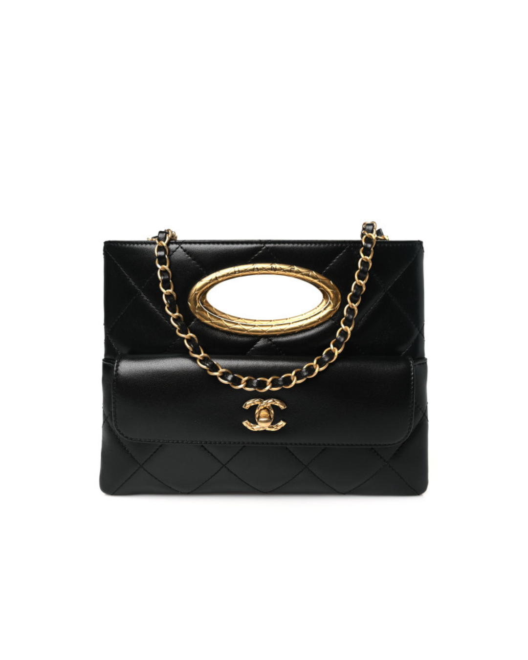 CHANEL LAMBSKIN GOLD TONE