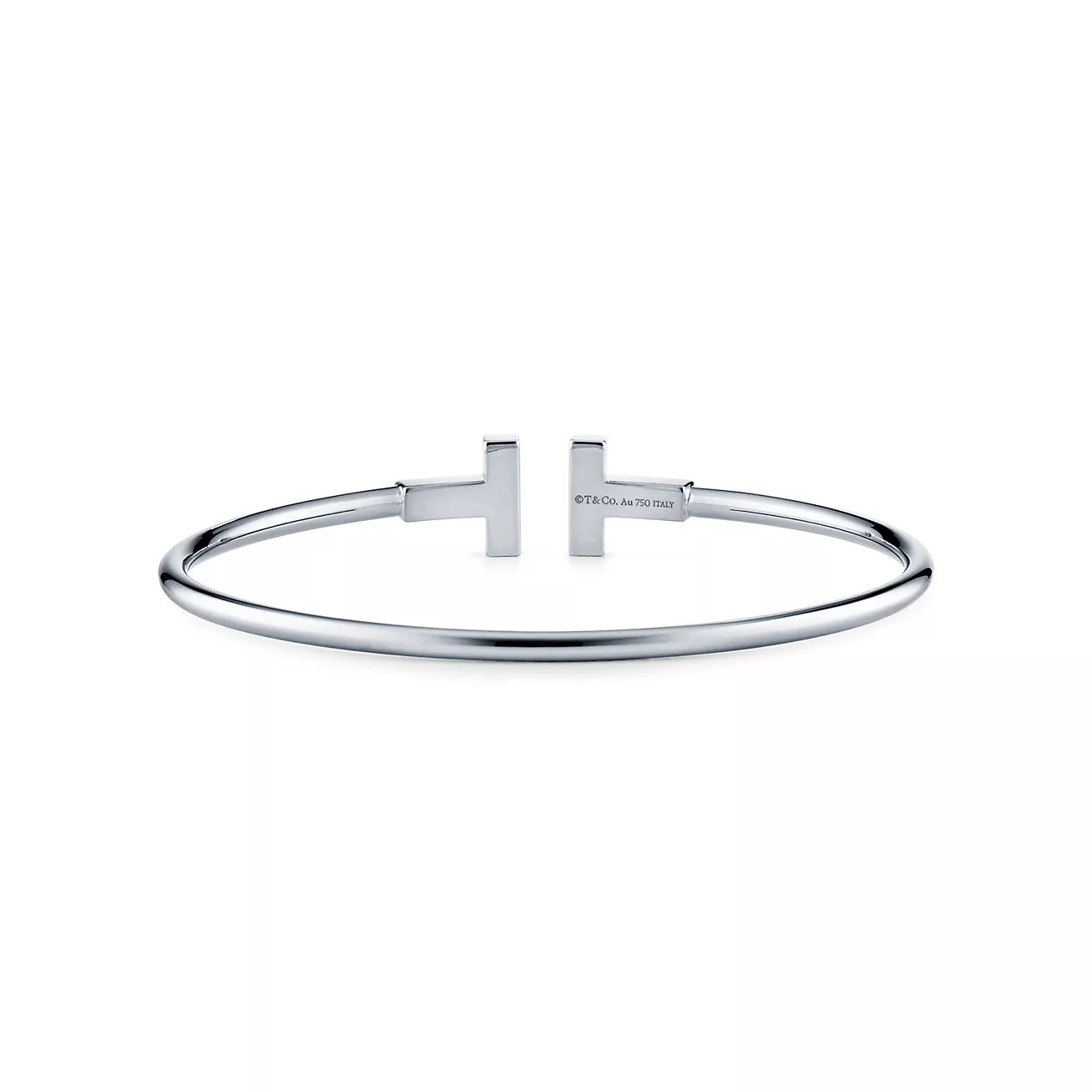 TIFFANY T. SLIM WHITE GOLD BRACELET